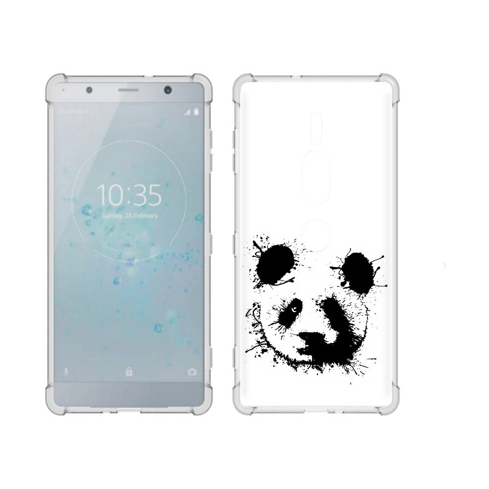 

Чехол MyPads Tocco для Sony Xperia XZ2 Premium клякса-панда, Прозрачный, Tocco