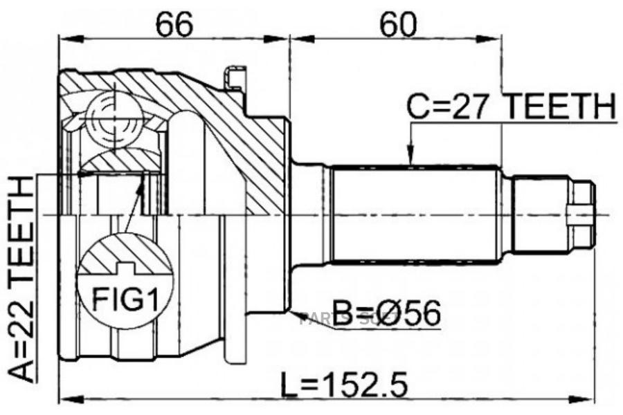 

Шрус JIKIU JC27001