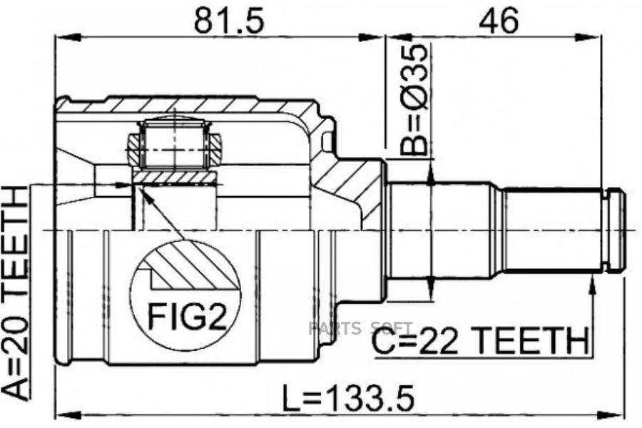 

Шрус JIKIU JC13020