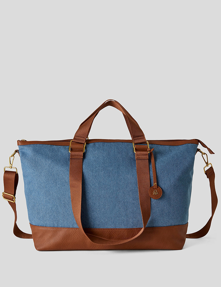 

Шоппер женский United Colors of Benetton 21A_6GASD1414_901 синий/коричневый, 21A_6GASD1414_901