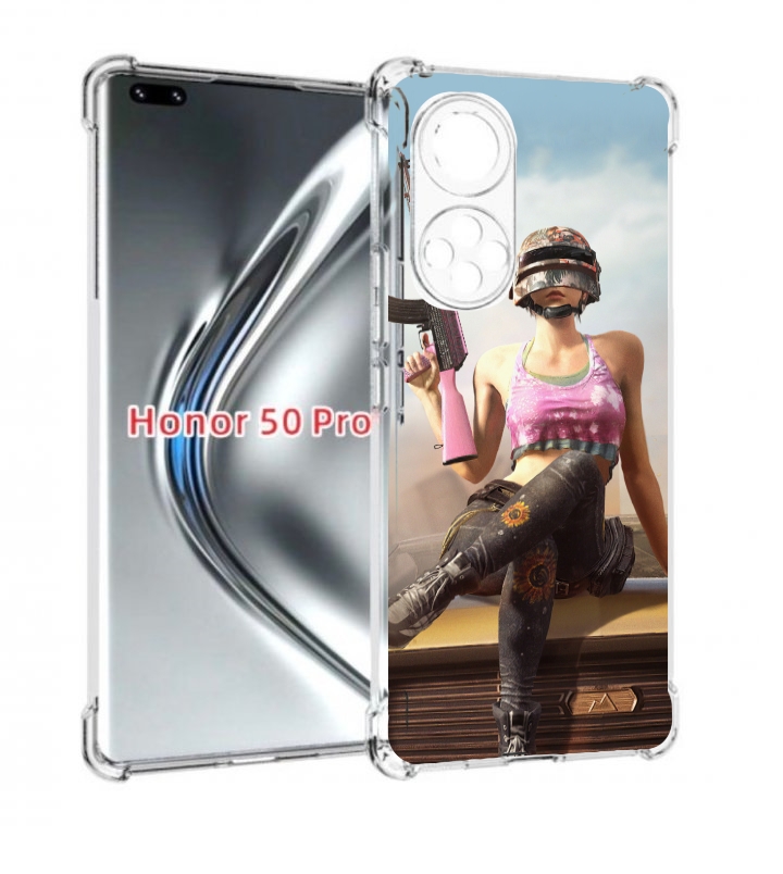 

Чехол бампер MyPads девушка из PUBG для Honor 50 Pro/Nova, Прозрачный, Tocco
