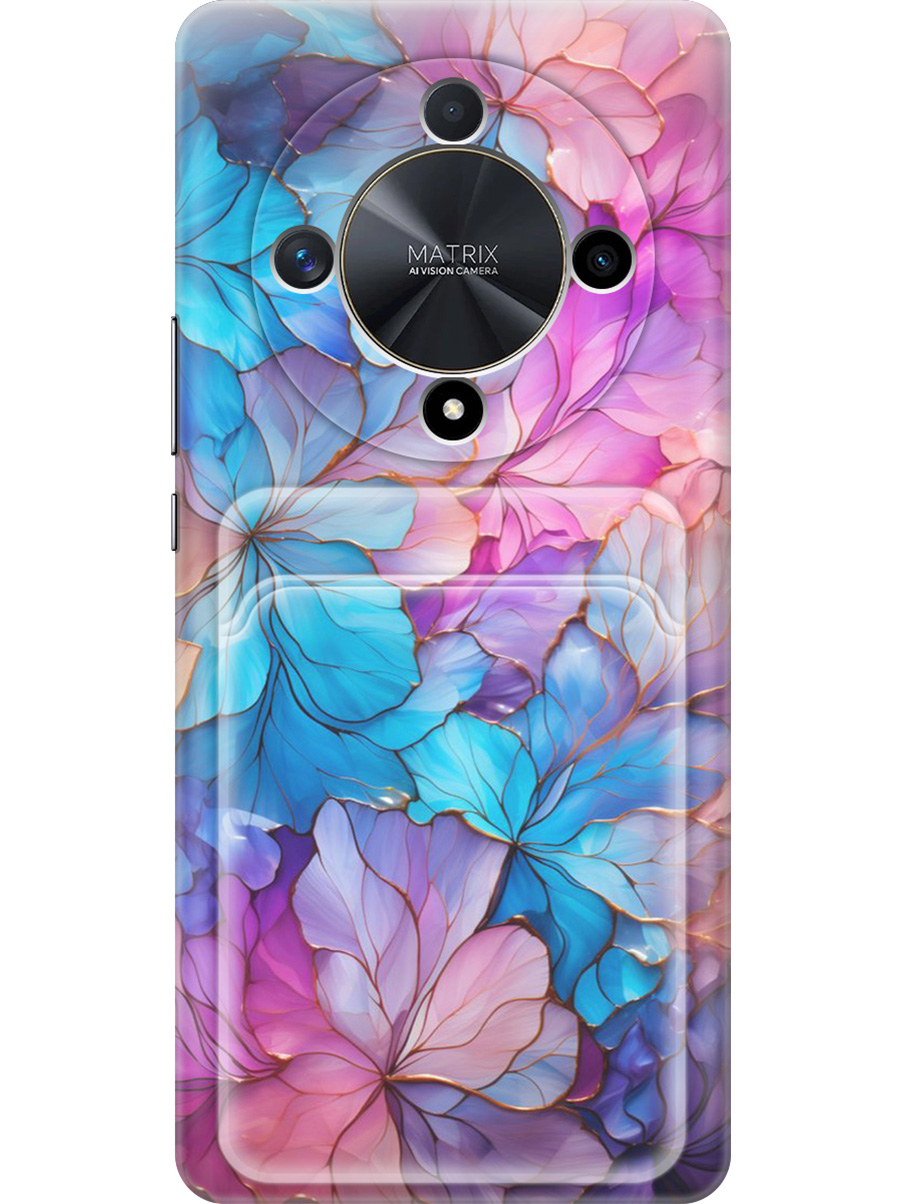 

Силиконовый чехол на Honor X9b / X50 с принтом с карманом для карты прозрачный 786691, Прозрачный;голубой;розовый, 781974322