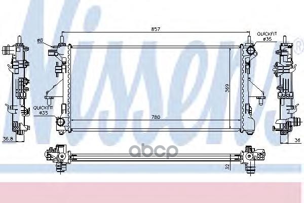 

NS63556 радиатор системы охлаждения МКПП Fiat Ducato IV 2.3JTD 06>