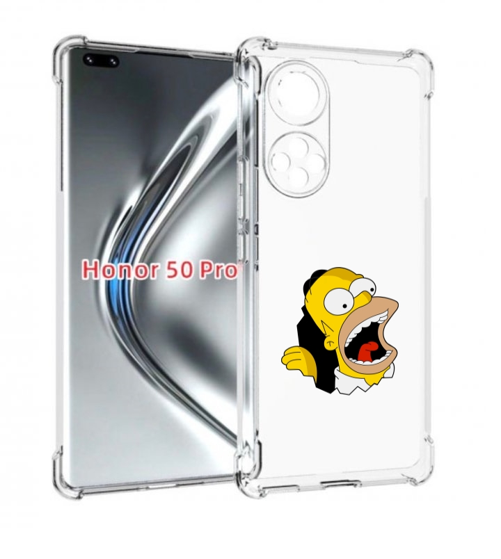 

Чехол бампер MyPads гомер-голодный для Honor 50 Pro/Nova, Прозрачный, Tocco