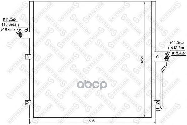 

10-45578-SX радиатор кондиционера Ssangyong Action/Kyron 2.0XDi/2.7XDi 05>