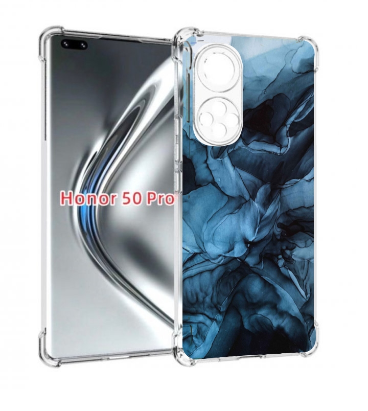 

Чехол бампер MyPads голубой дымок для Honor 50 Pro/Nova 9, Прозрачный, Tocco