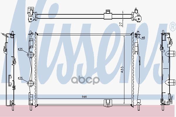 NS67367 радиатор системы охлаждения АКПП Nissan Qashqai 1.6/2.0i 11>