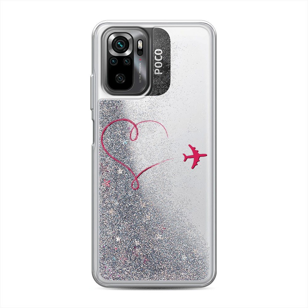 

Чехол Awog на Xiaomi Redmi Note 10/ Redmi Note 10S/ Poco M5s "Сердце и самолет", Красный, 316291-1