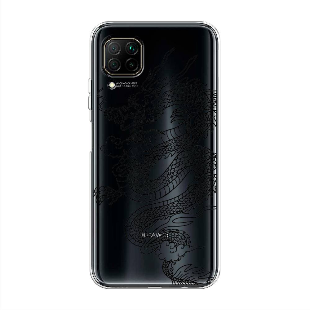 

Чехол на Huawei Nova 6 SE "Большой китайский дракон", Черный;серый, 611750-1