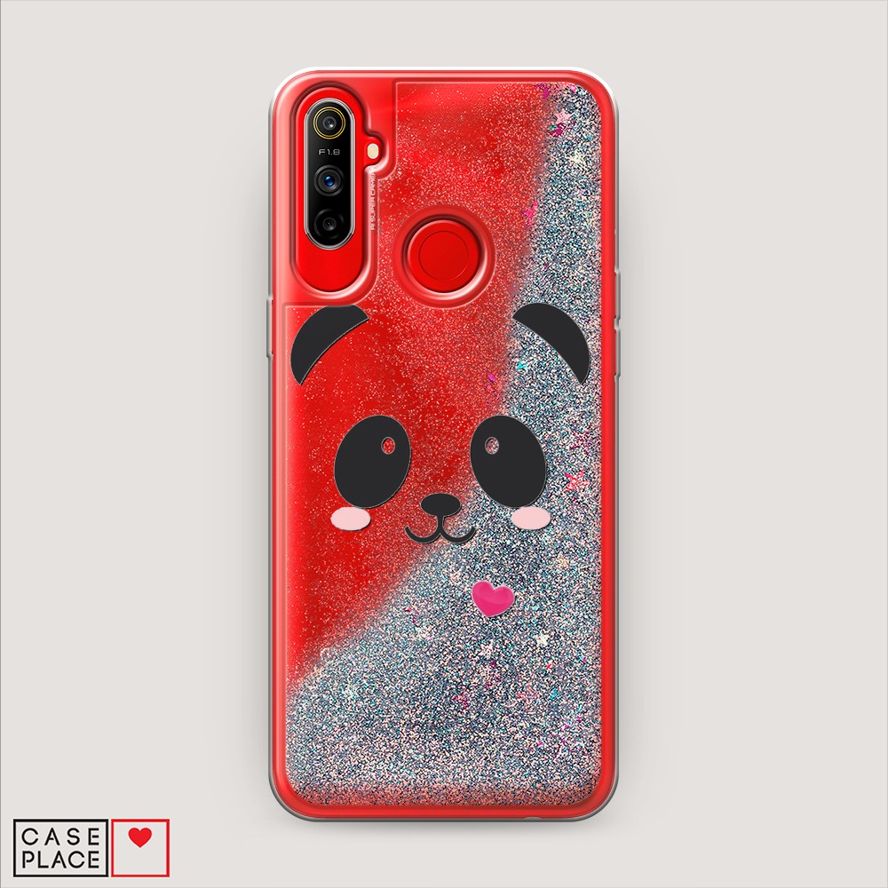 

Чехол Awog на Realme C3 "Влюбленный панда контур", Разноцветный, 253091-1