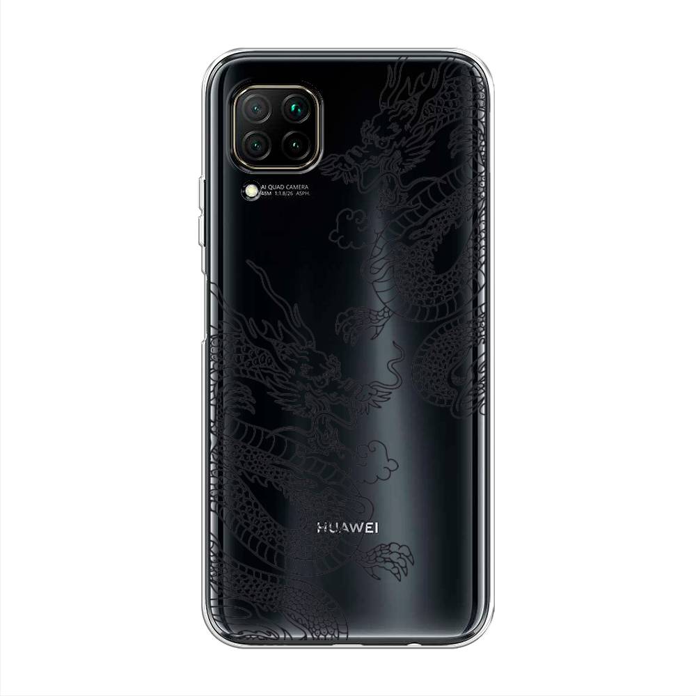 

Чехол на Huawei Nova 6 SE "Два китайских дракона", Серый;черный, 611750-1