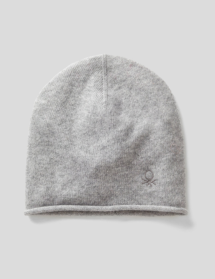 

Шапка бини женская United Colors of Benetton 21A_1230D0033_501 серая, one size, 21A_1230D0033_501