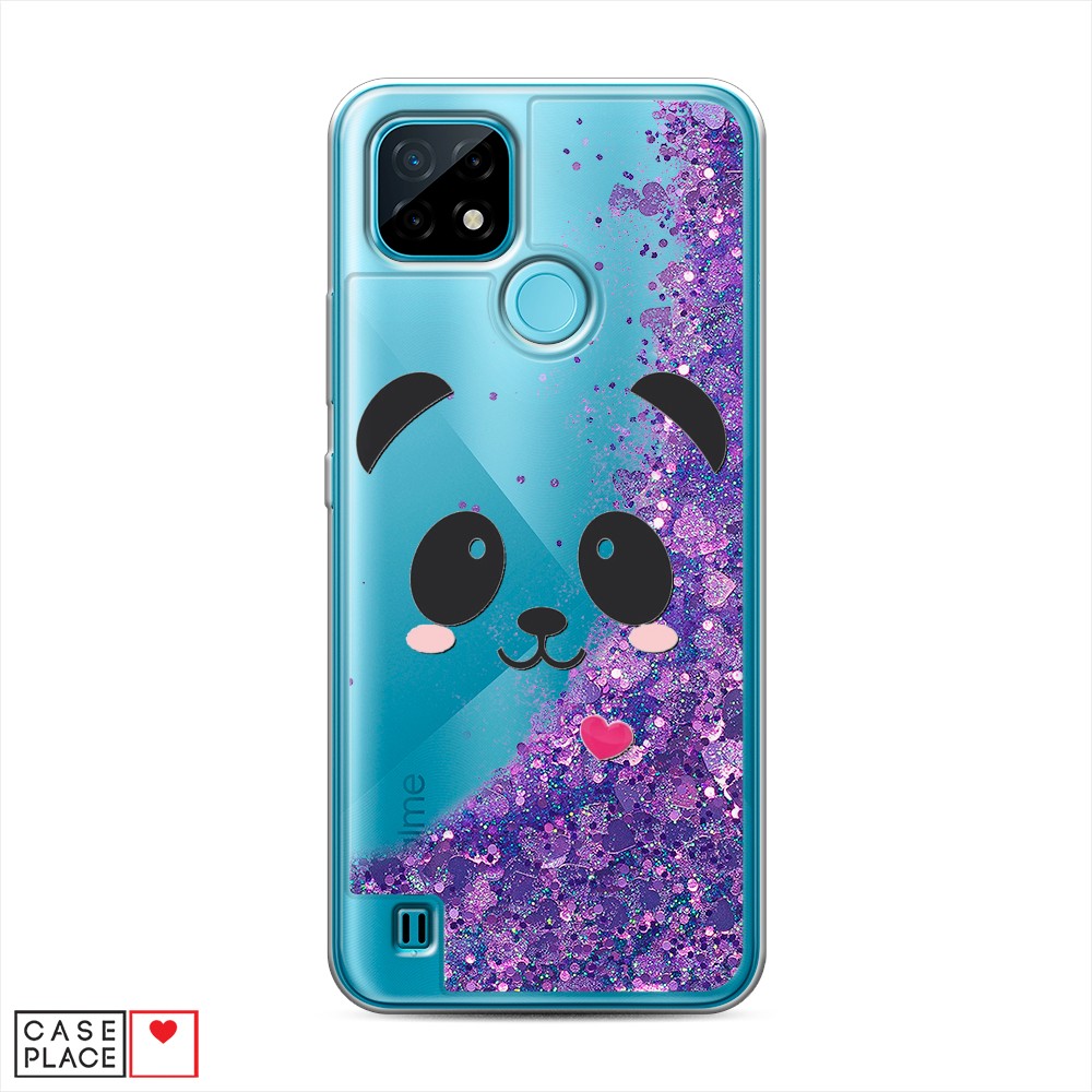 

Чехол Awog на Realme C21 "Влюбленный панда контур", Разноцветный, 254992-1