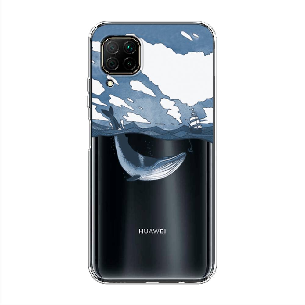 

Чехол на Huawei Nova 6 SE "Большой кит", Синий, 611750-1