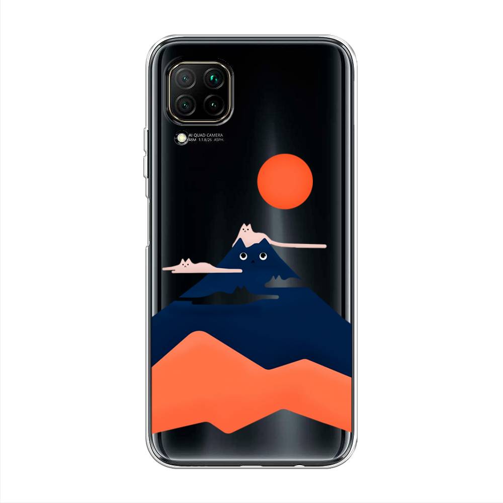 

Чехол на Huawei Nova 6 SE "Кот-гора", Черный;оранжевый, 611750-4