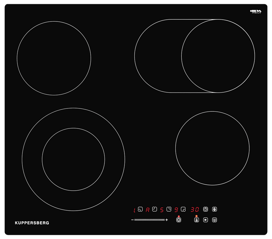 фото Встраиваемая варочная панель электрическая kuppersberg ecs 627 black
