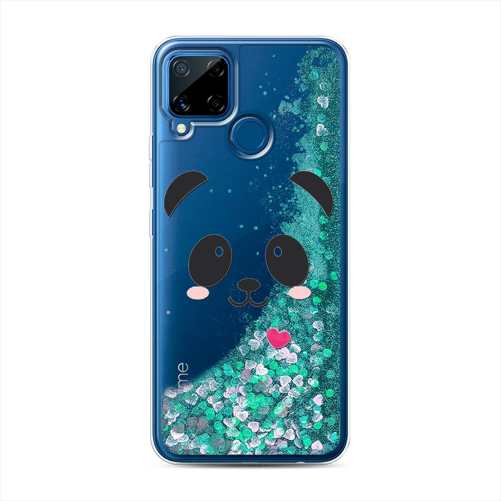 

Чехол Awog на Realme C15 "Влюбленный панда контур", 255095-1