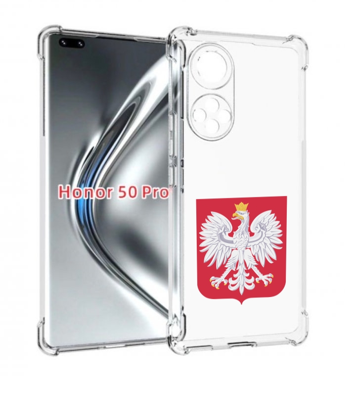 

Чехол бампер MyPads герб-польши для Honor 50 Pro/Nova 9 P, Прозрачный, Tocco