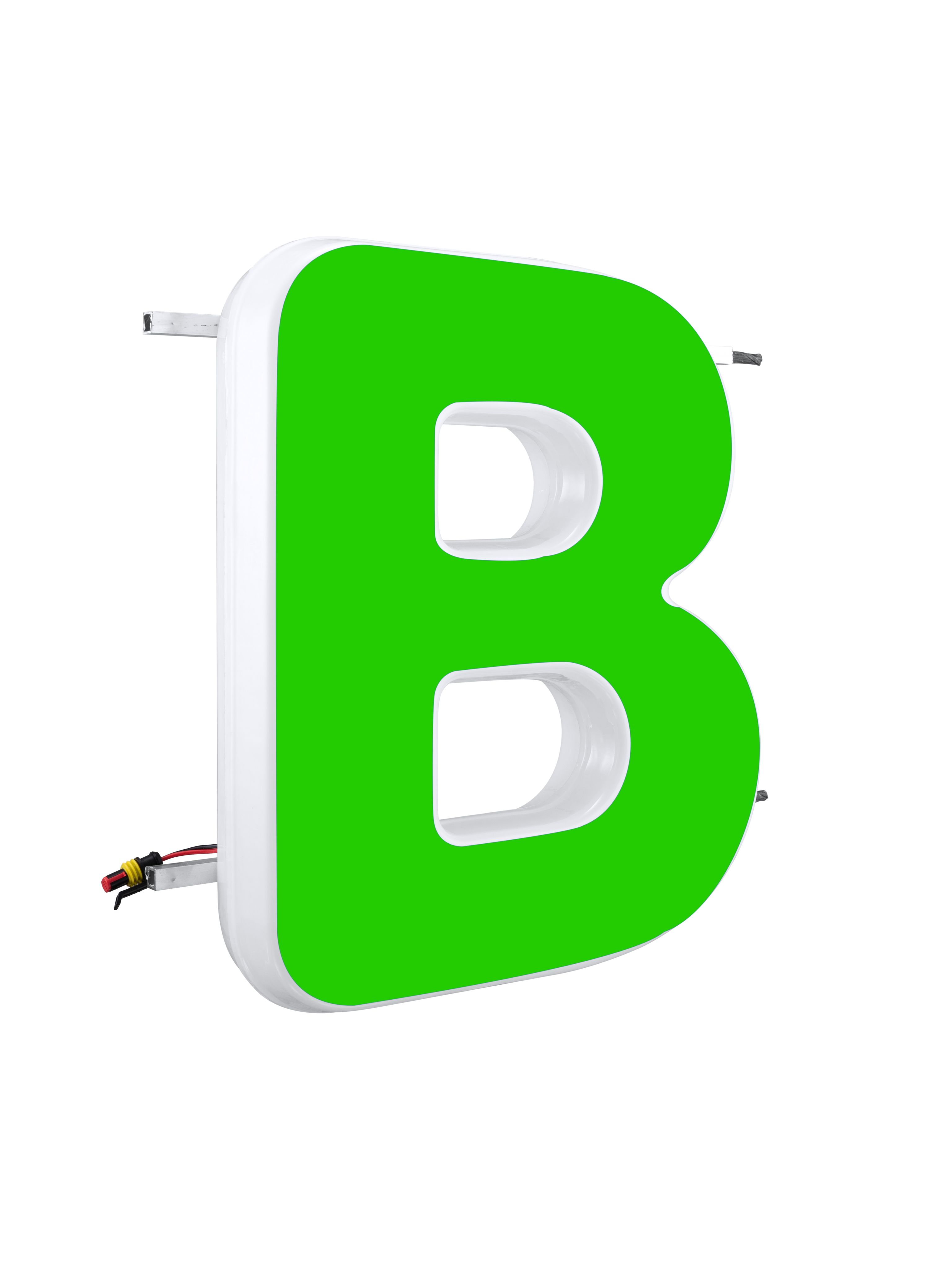 

Cветодиодная вывеска АЛФАmix объемная буква В 38,5, vac_en_grn