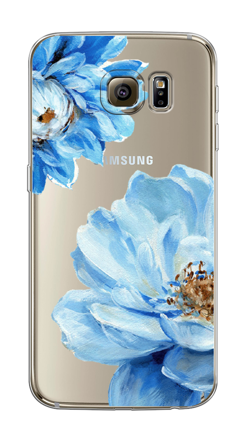 

Чехол Awog на Samsung Galaxy S6 edge "Голубые клематисы", Голубой, 24450-8