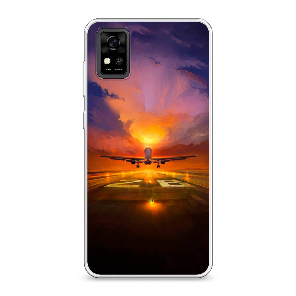 

Чехол на ZTE Blade A31 "Самолет на посадке", Оранжевый;синий, 134650-6
