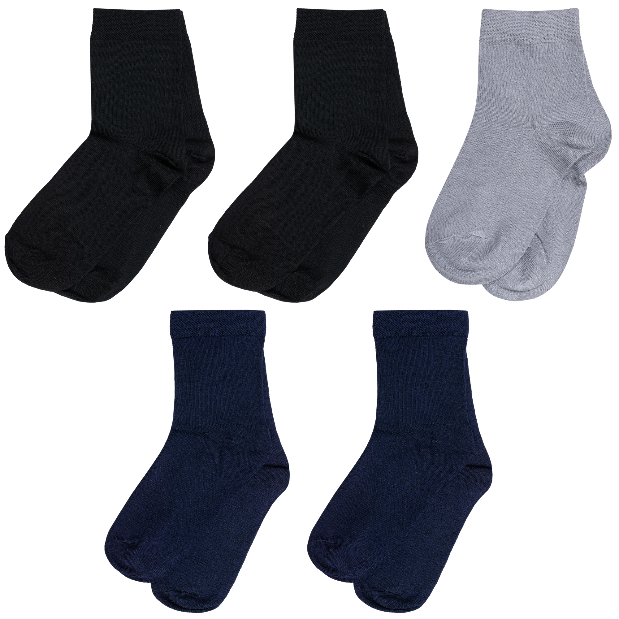 Носки для мальчиков ХОХ 5-D-1425 цв. синий; серый; черный р. 26-28