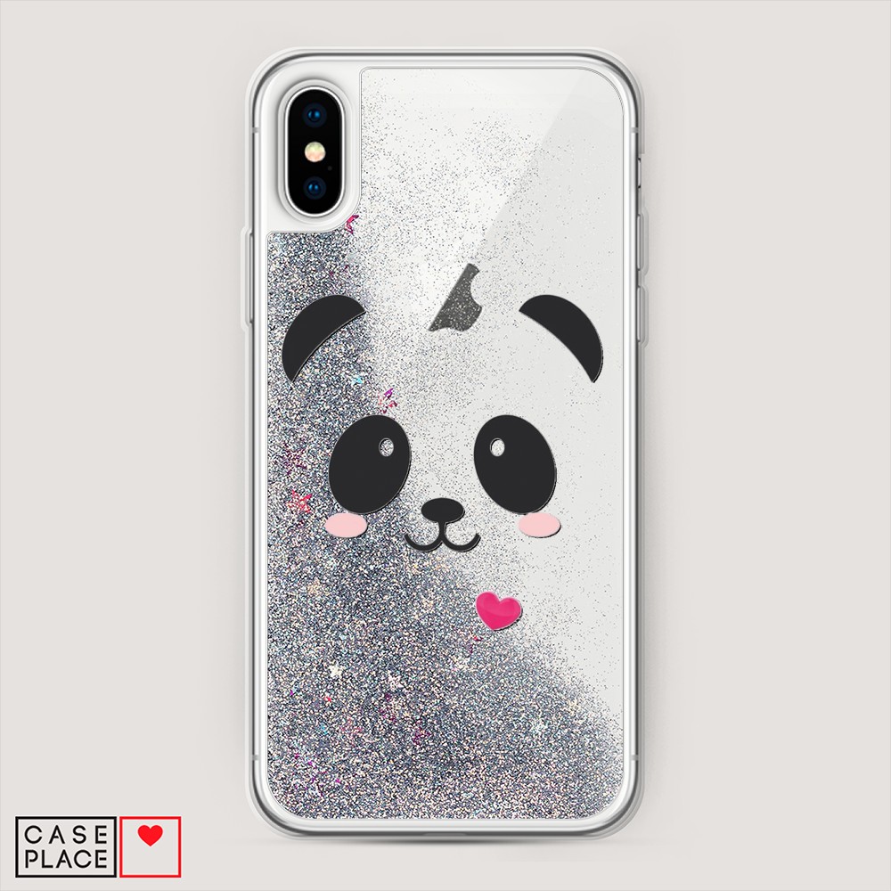 

Чехол Awog на Apple iPhone XS Max (10S Max) Влюбленный панда контур", Разноцветный, 11991-1