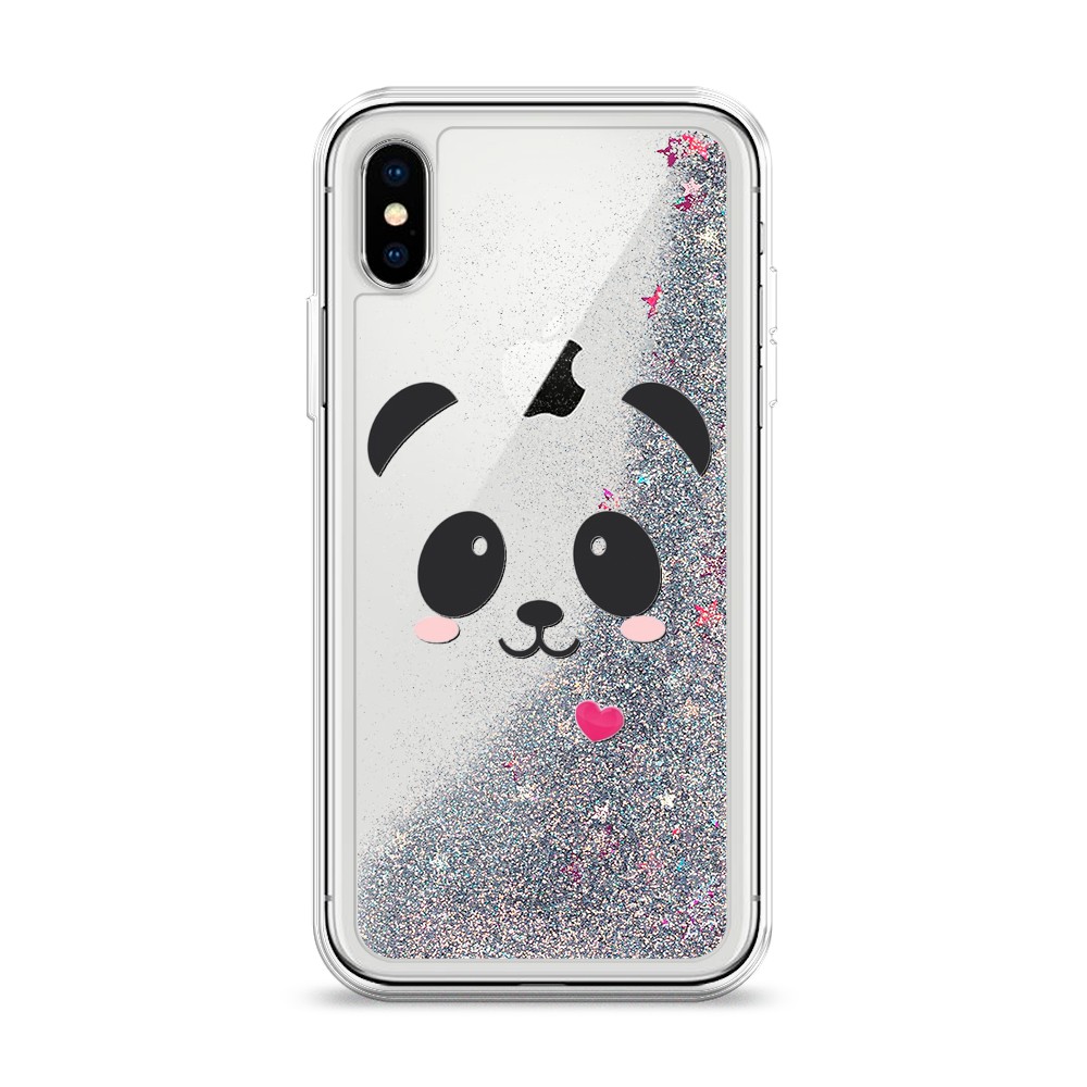 

Чехол Awog на Apple iPhone XS (10S) / Айфон XS (10S) "Влюбленный панда контур", Разноцветный, 11891-1