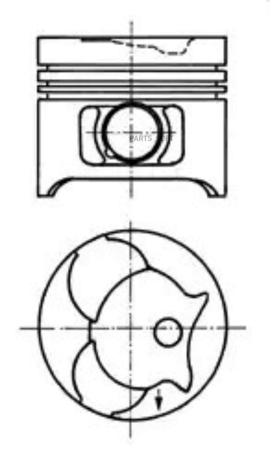

Поршень KOLBENSCHMIDT 91372610 Dm.89.00x2.5x2.0x3.0 +0.70