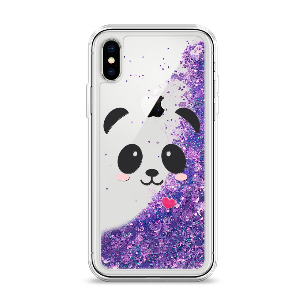 

Чехол Awog на Apple iPhone X (10) / Айфон X (10) "Влюбленный панда контур", Разноцветный, 11092-1