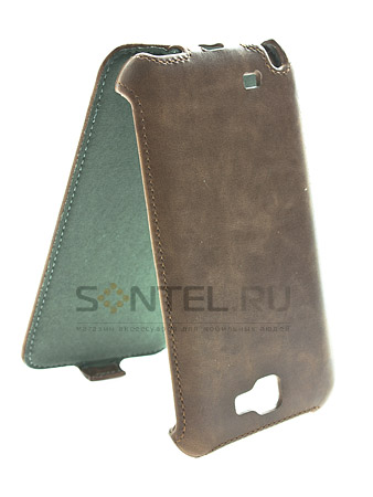 фото Чехол-книжка stl light vintage для samsung galaxy n7100 note 2 коричневый