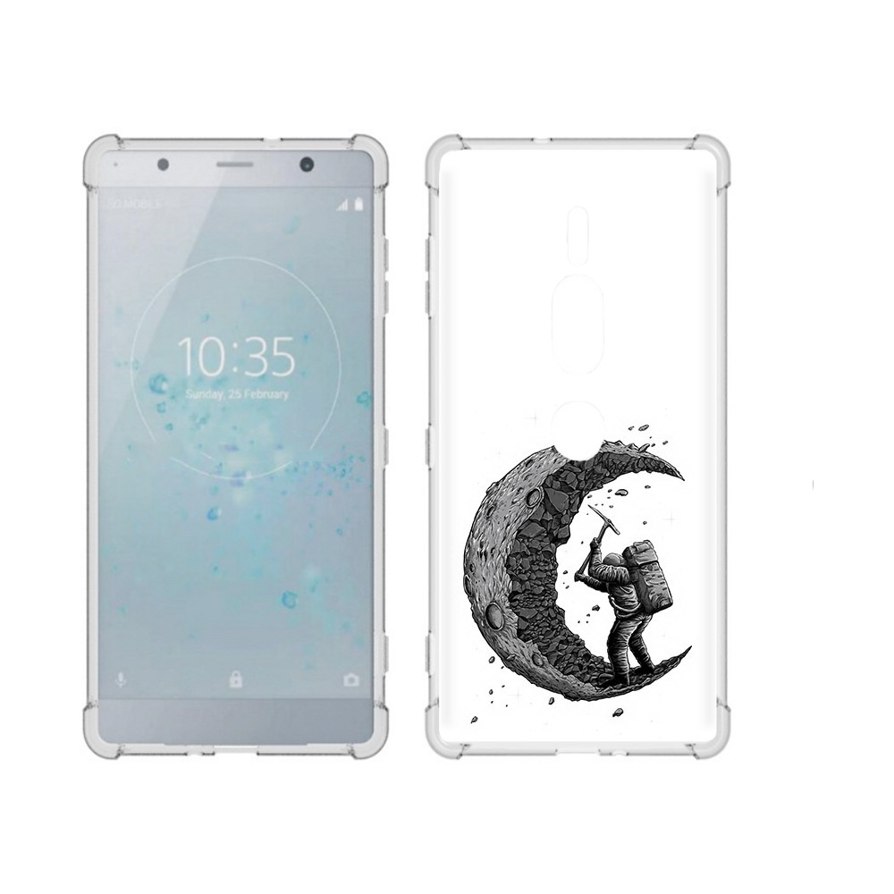 

Чехол MyPads Tocco для Sony Xperia XZ2 Premium камненная луна, Прозрачный, Tocco