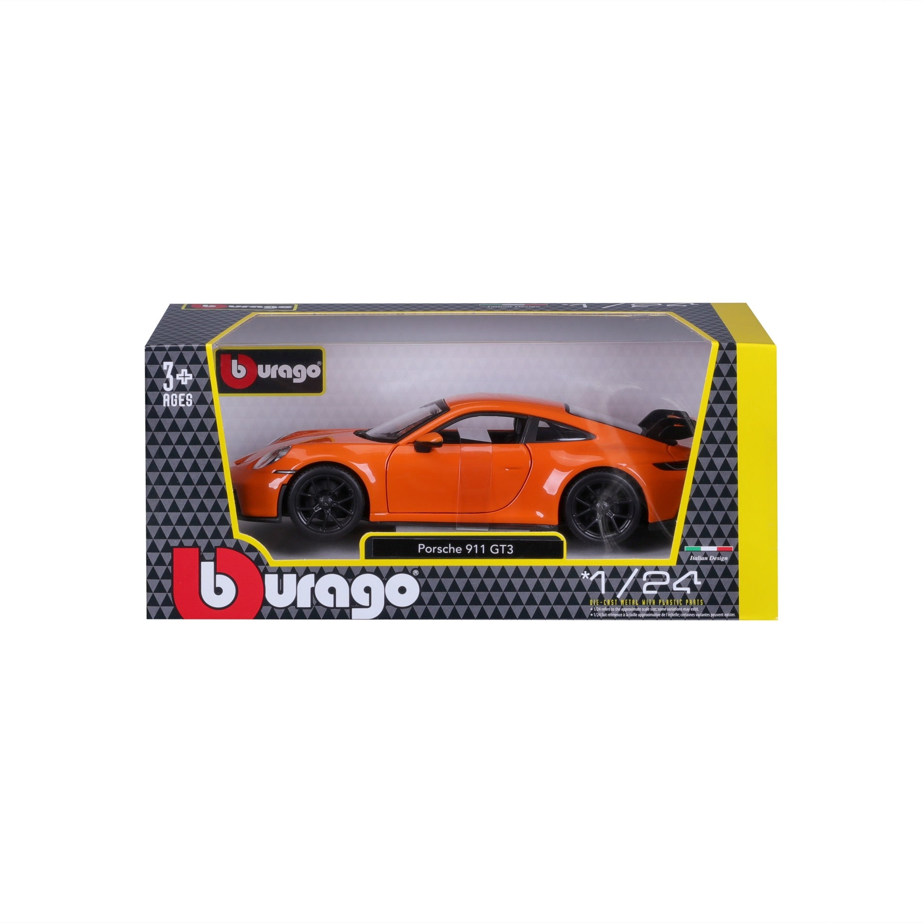 Машинка Bburago Porsche 911 GT3 1:24 оранжевый 18-21104