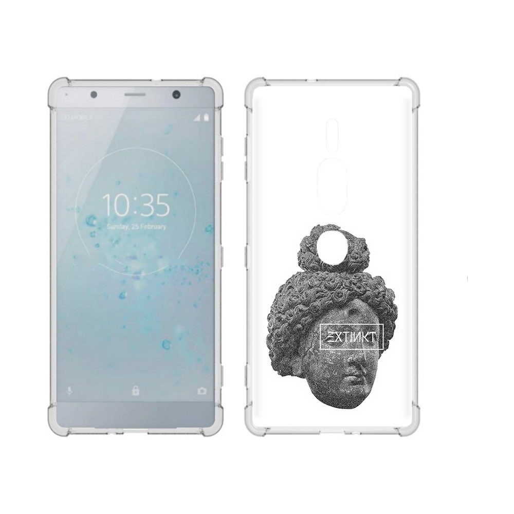 

Чехол MyPads Tocco для Sony Xperia XZ2 Premium каменное лицо девушки, Прозрачный, Tocco