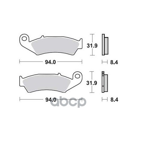 

Колодки торм. зад. 94.0 x 33.0 x 10.5 mm MOTO 1шт TRW MCB594