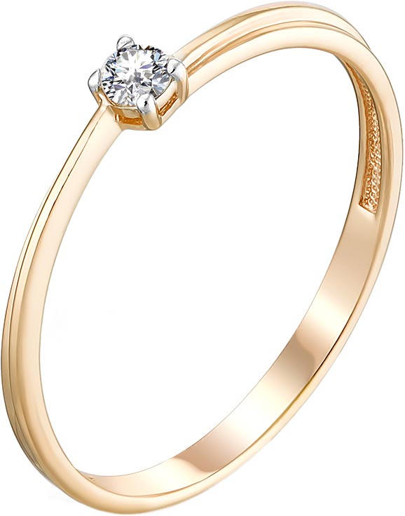 

Кольцо из красного золота с фианитом р. 16 Veronika K132-1039, K132-1039