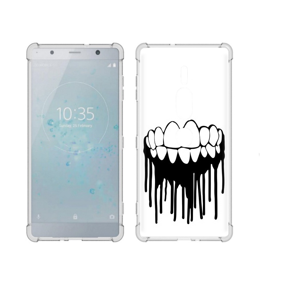 

Чехол MyPads Tocco для Sony Xperia XZ2 Premium зубы, Прозрачный, Tocco