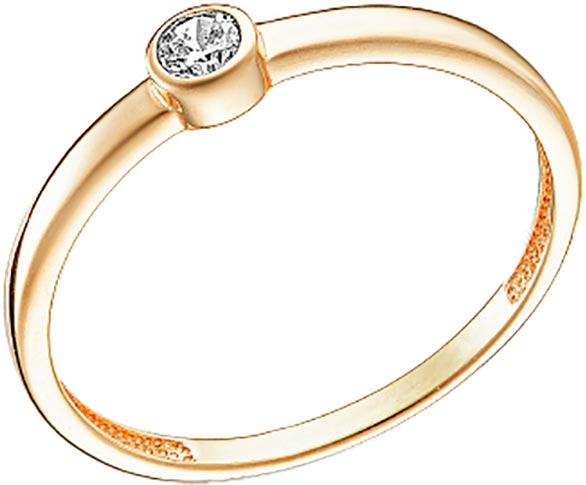 

Кольцо из красного золота с фианитом р. 16,5 Veronika K130-1757, K130-1757