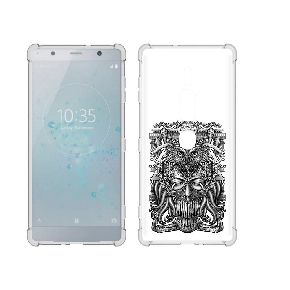 

Чехол MyPads Tocco для Sony Xperia XZ2 Premium зубастая сова, Прозрачный, Tocco