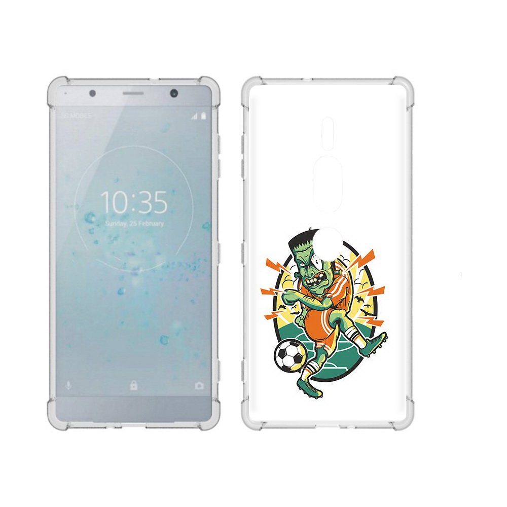 

Чехол MyPads Tocco для Sony Xperia XZ2 Premium зомби футболист, Прозрачный, Tocco