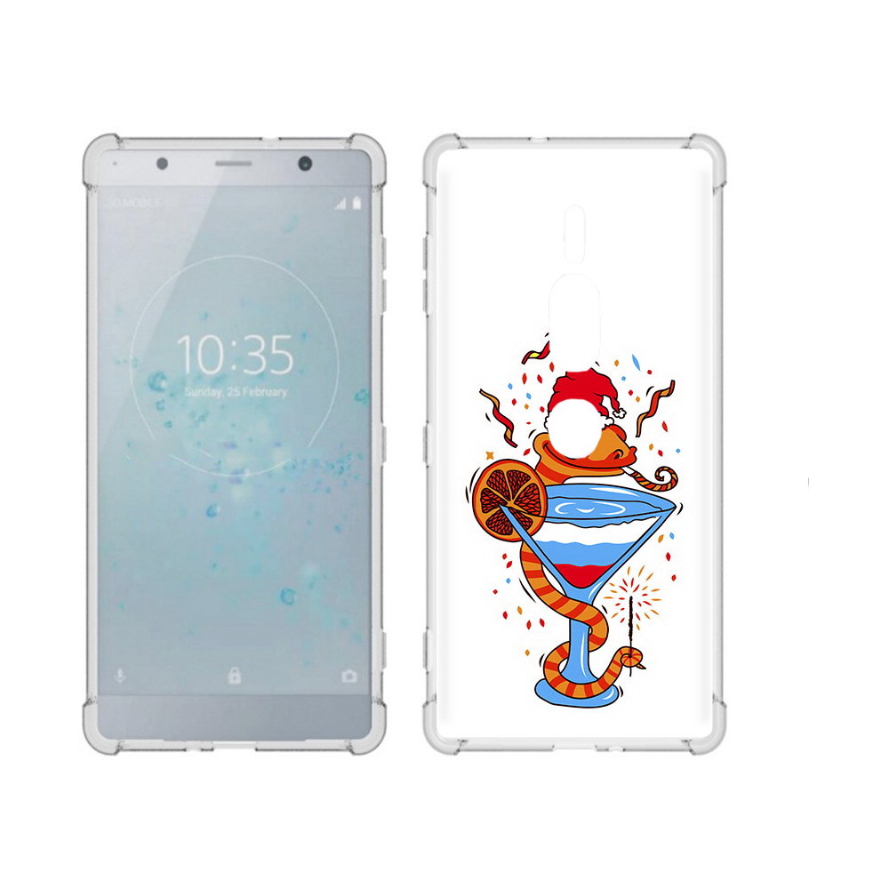 

Чехол MyPads Tocco для Sony Xperia XZ2 Premium змейка, Прозрачный, Tocco
