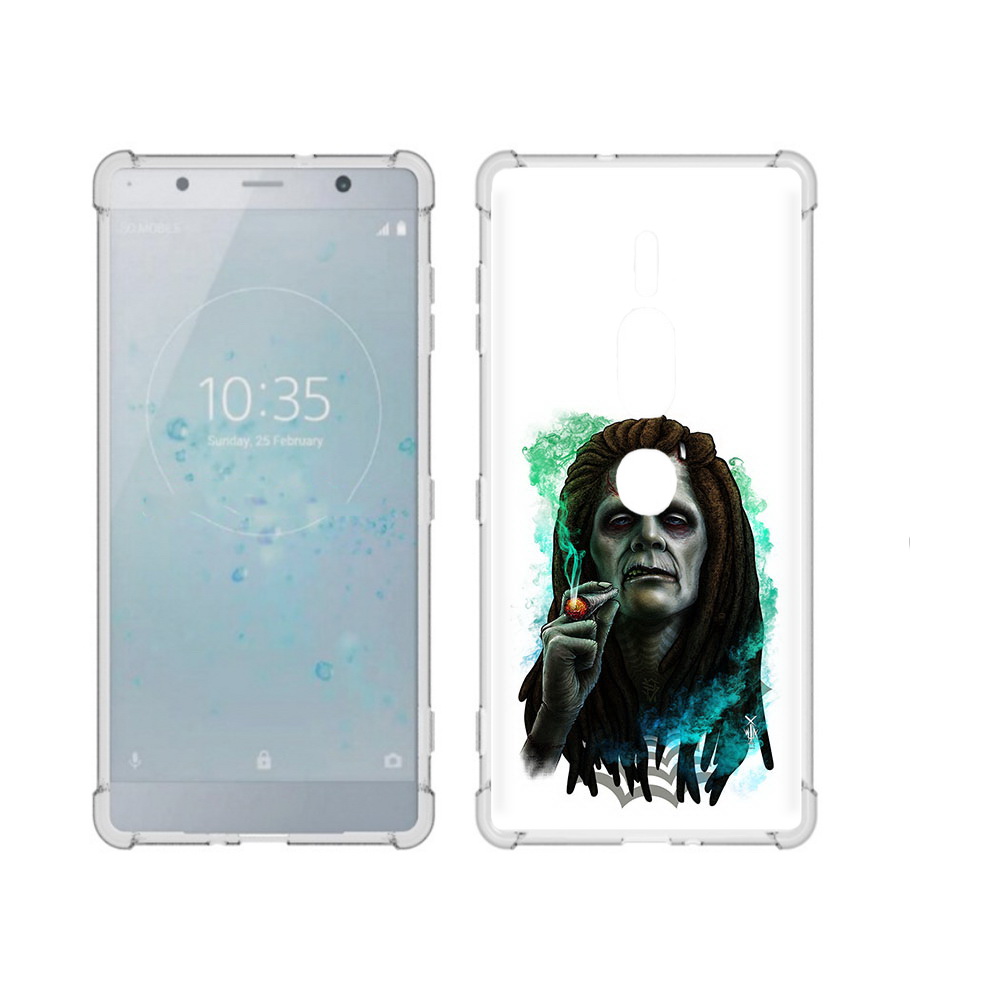 

Чехол MyPads Tocco для Sony Xperia XZ2 Premium зеленый мужчина с сигаретой, Прозрачный, Tocco