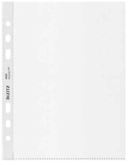 

Файлы Leitz Re:Сycle 40020003 прозрачный А5 вертикальный 100мкм белый край (упак.:25шт)