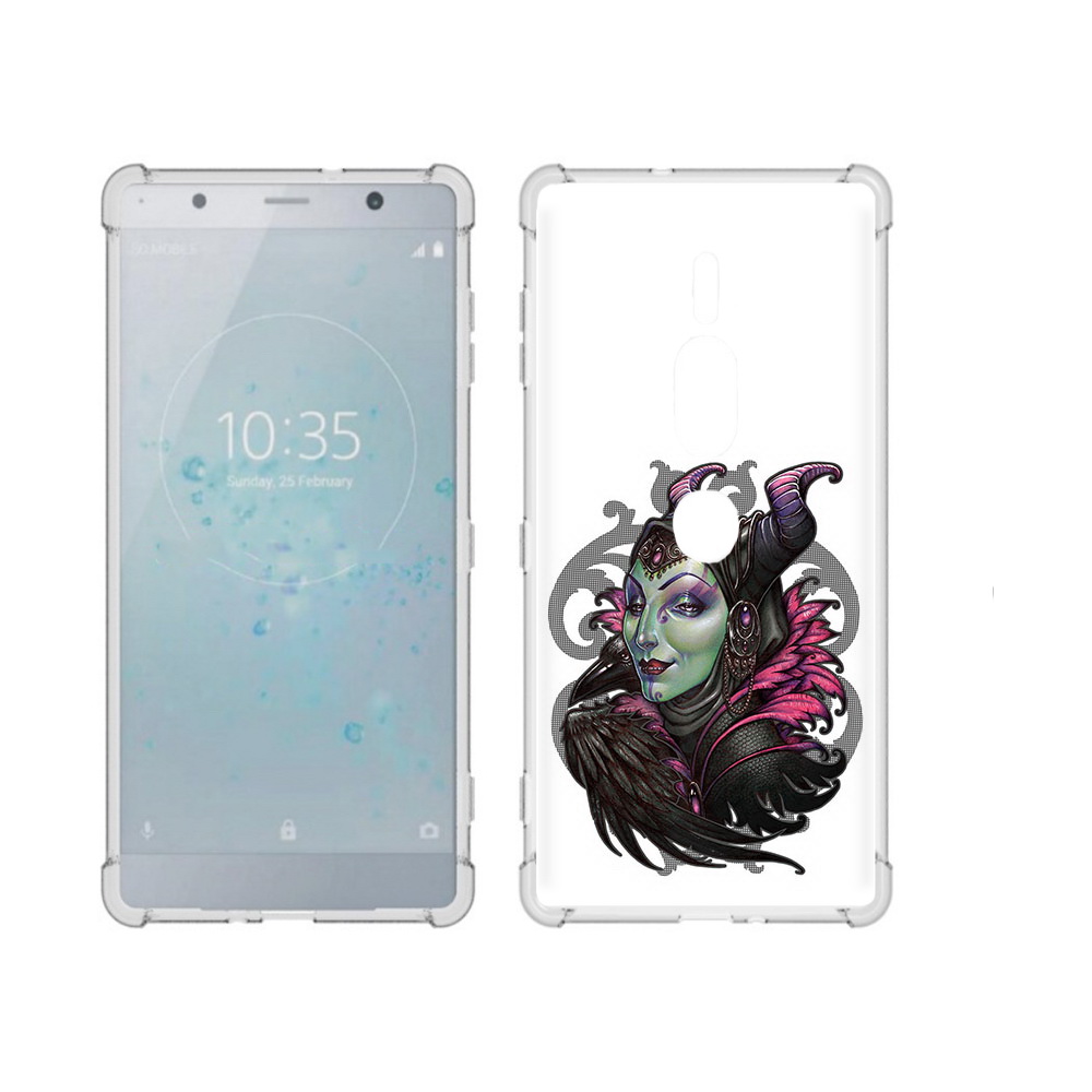 

Чехол MyPads Tocco для Sony Xperia XZ2 Premium зеленая девушка с вороном, Прозрачный, Tocco