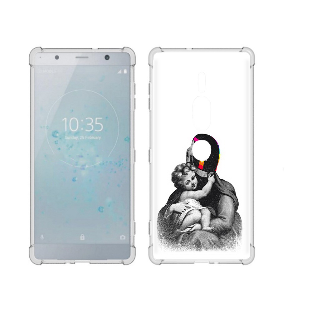 

Чехол MyPads Tocco для Sony Xperia XZ2 Premium защитник в шлеме, Прозрачный, Tocco