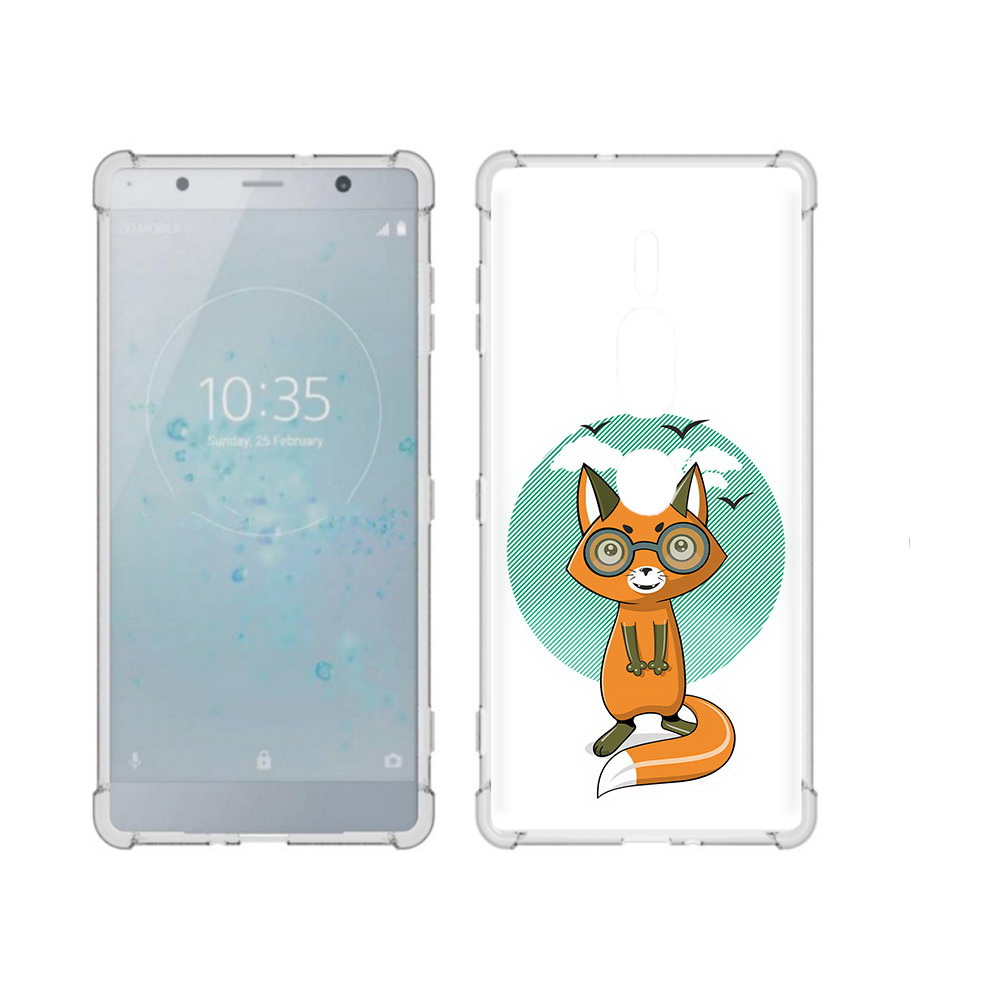 

Чехол MyPads Tocco для Sony Xperia XZ2 Premium задумчивая лиса, Прозрачный, Tocco