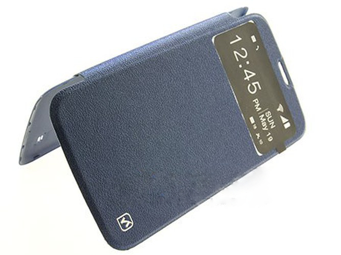 Футляр-книга боковой Hoco Original Dazzle View для Samsung Galaxy i9200 Mega 6.3 blue