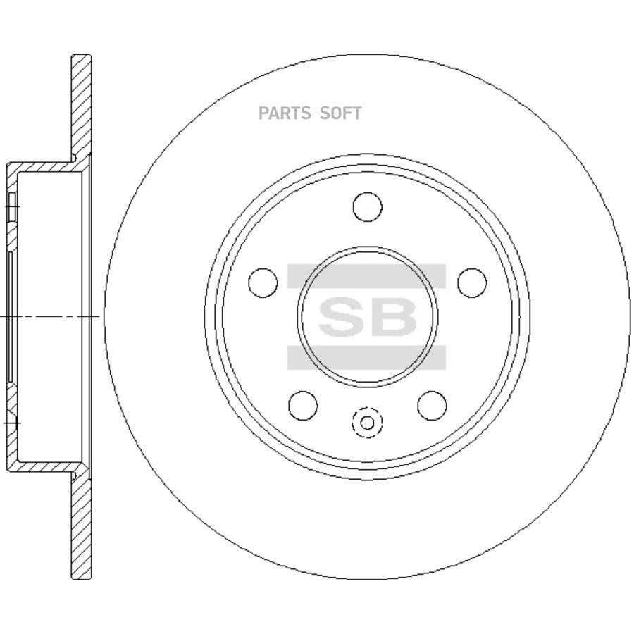 

SANGSIN BRAKE Диск тормозной OPEL ASTRA 98-/MERIVA 03-/ZAFIRA 99- задний