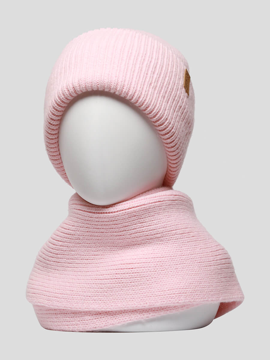 Комплект шапка и шарф женский Vitacci FG0050-14, розовый