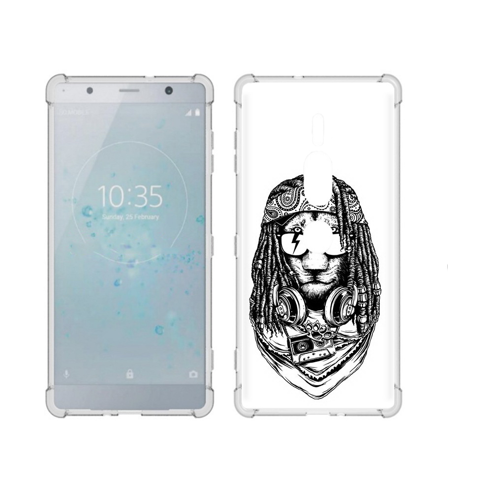 

Чехол MyPads Tocco для Sony Xperia XZ2 Premium дреды льва, Прозрачный, Tocco